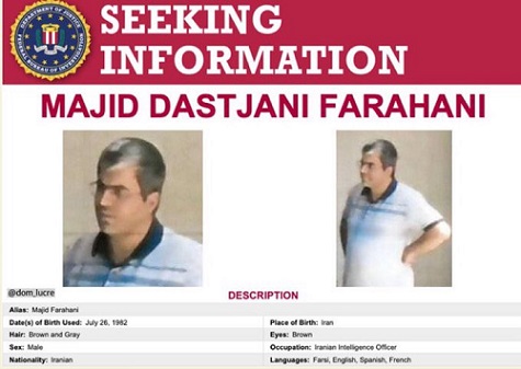 The FBI has issued a public alert for the Iranian secret agent Majid Farahani