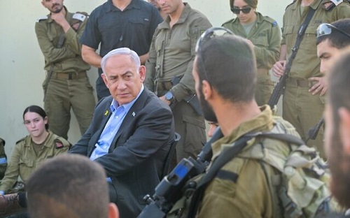 Netanyahu Visits Base Hit by Hezbollah Drone, Pledges to Strike Hezbollah ‘Without Mercy’