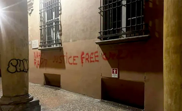 ICYMI WATCH Left wing Islamists vandalize Bologna synagogue