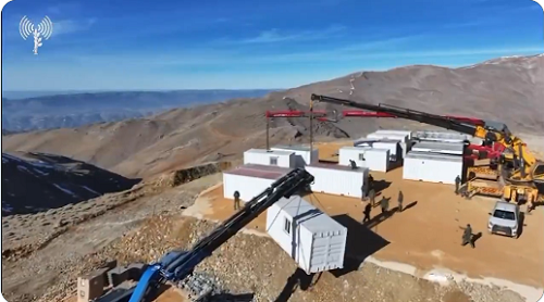 IDF construction of temporary military posts on the Syrian side of Mount Hermon