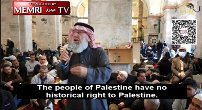 WATCH Palestinian Scholar Palestinians have no historical right to Palestine